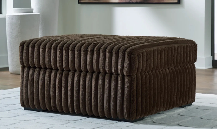 Modern Heritage Oversized Midnight-Madness Accent Ottoman in Fabric