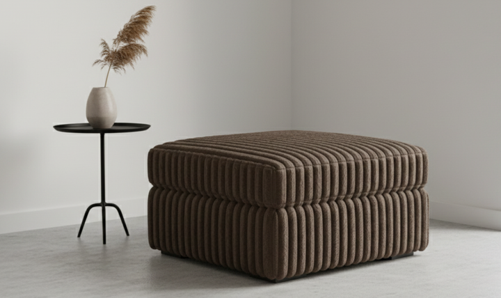Modern Heritage Oversized Midnight-Madness Accent Ottoman in Fabric