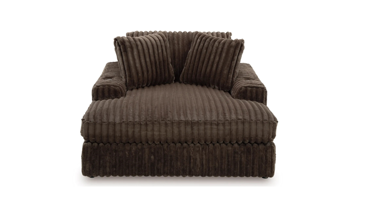 Modern Heritage Midnight-Madness Fabric Oversized Chaise with USB Port