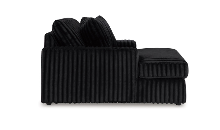 Modern Heritage Midnight-Madness Fabric Oversized Chaise with USB Port