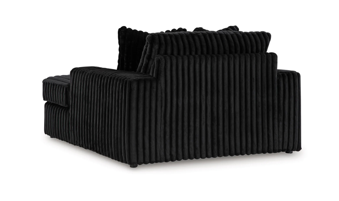 Modern Heritage Midnight-Madness Fabric Oversized Chaise with USB Port