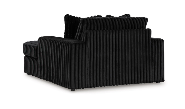 Modern Heritage Midnight-Madness Fabric Oversized Chaise with USB Port