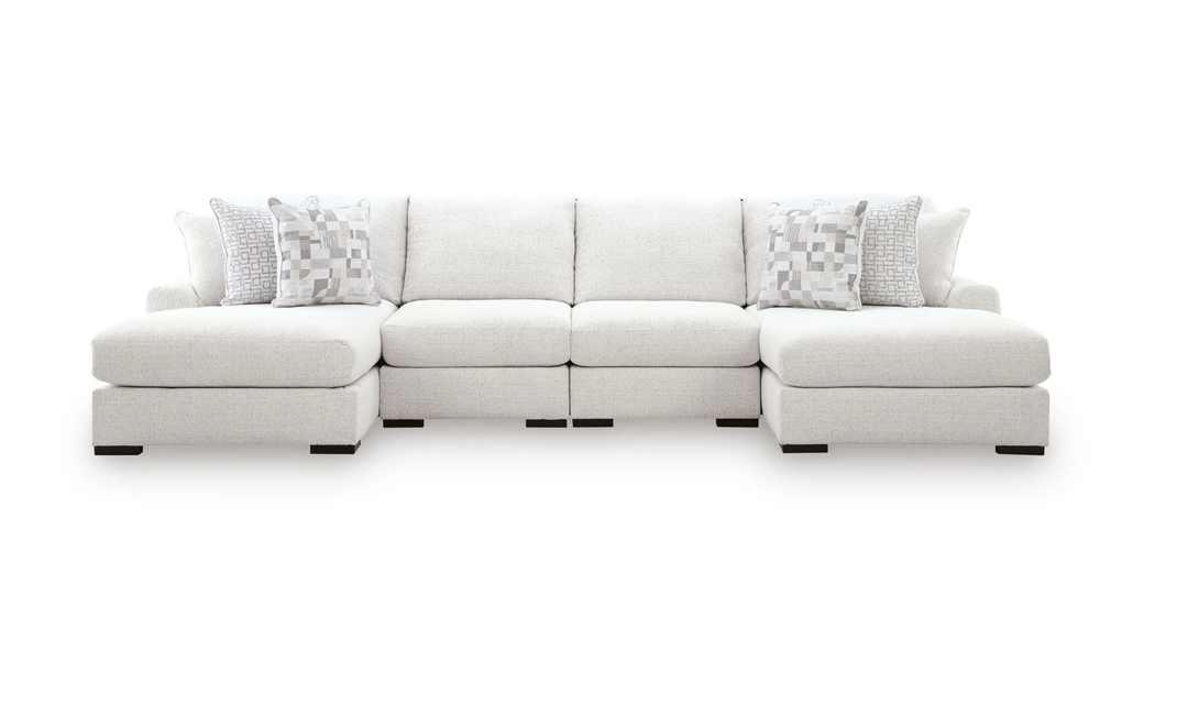 Modern Heritage Misty-Lakes 4-Piece Double Chaise Sectional Sofa-jennifer