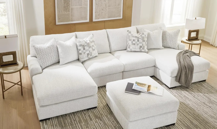 Modern Heritage Misty-Lakes 4-Piece Double Chaise Sectional Sofa-jennifer