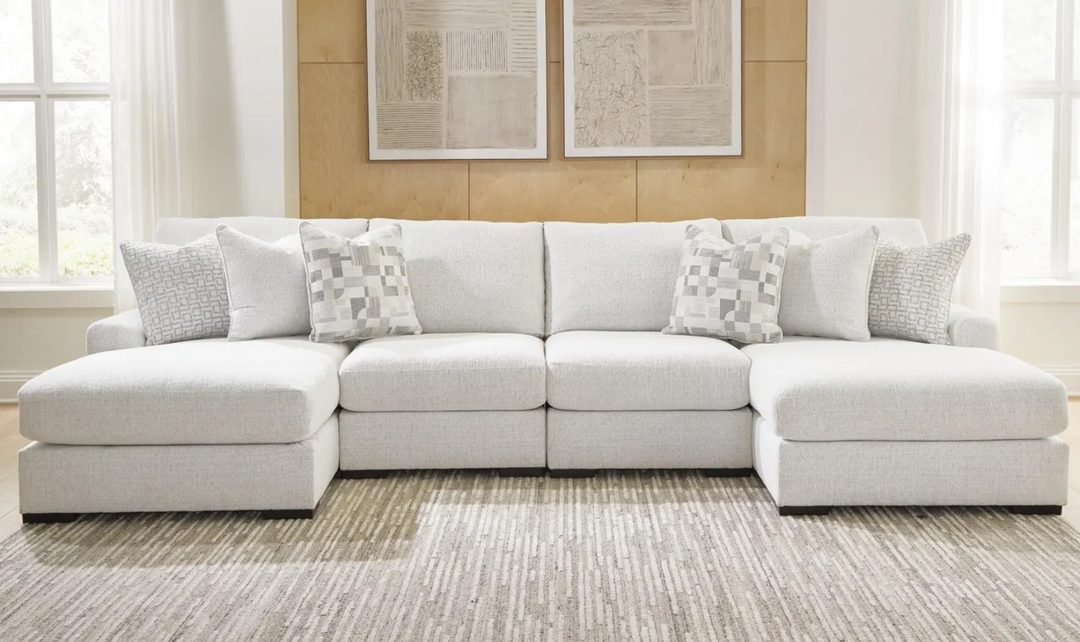 Modern Heritage Misty-Lakes 4-Piece Double Chaise Sectional Sofa-jennifer