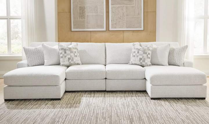 Modern Heritage Misty-Lakes 4-Piece Double Chaise Sectional Sofa-jennifer