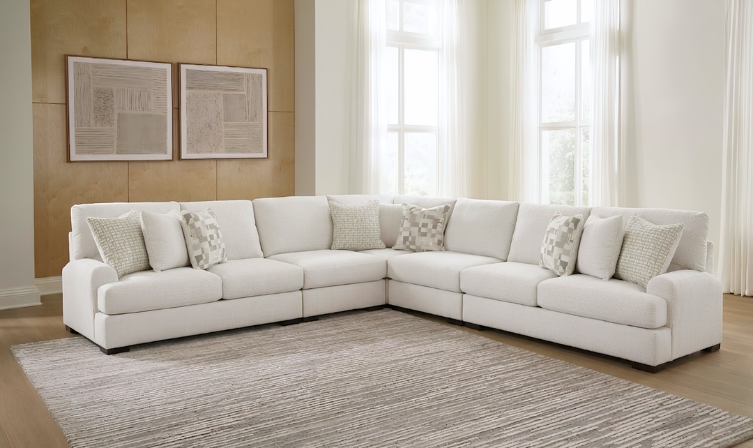 Modern Heritage Misty-Lakes 5-Piece Sectional Sofa-Jennifer