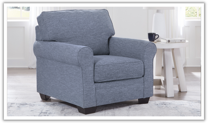 Modern Heritage Carissa Manor Denim Fabric Chair