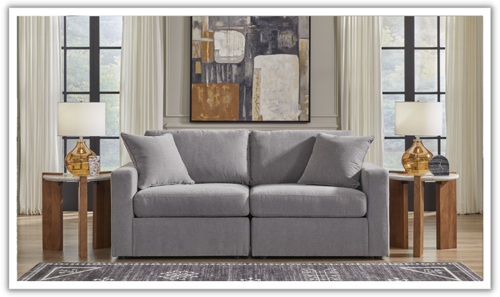 Modern Heritage Modmax Fabric Sectional Sofa with Throw pillows