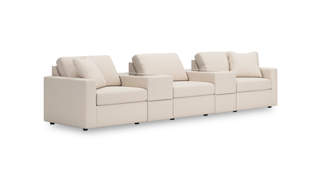 Modern Heritage Modmax 3-Seater Sectional Fabric Sofa With Console Storage-jennifer furniture
