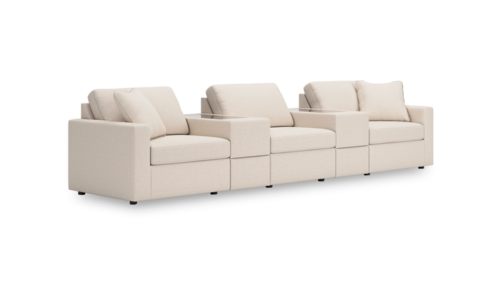 Modern Heritage Modmax 3-Seater Sectional Fabric Sofa With Console Storage-jennifer furniture