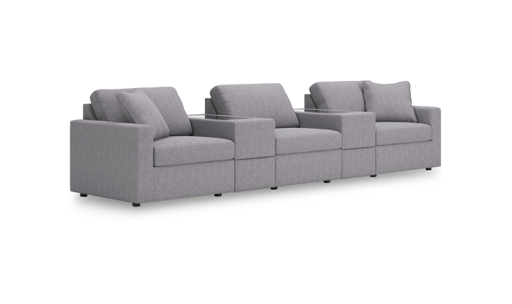 Modern Heritage Modmax 3-Seater Sectional Fabric Sofa With Console Storage
