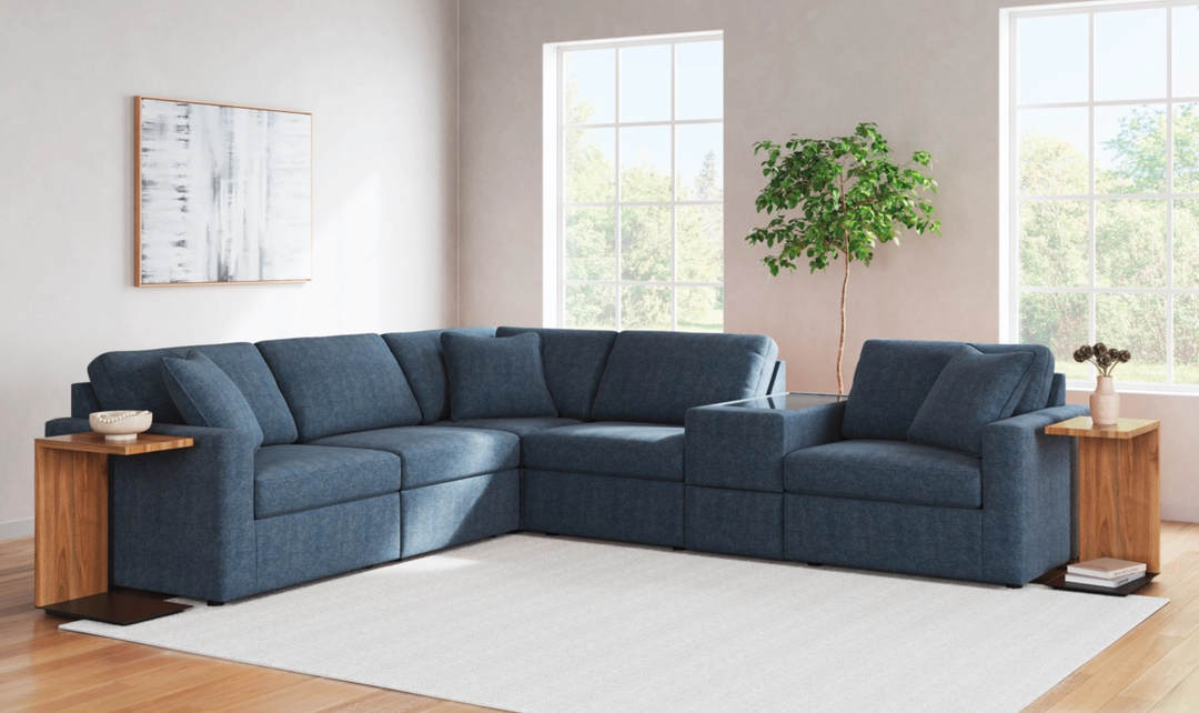 Modern Heritage Modmax 4-Seater Sectional with Storage Console-jennifer furniture