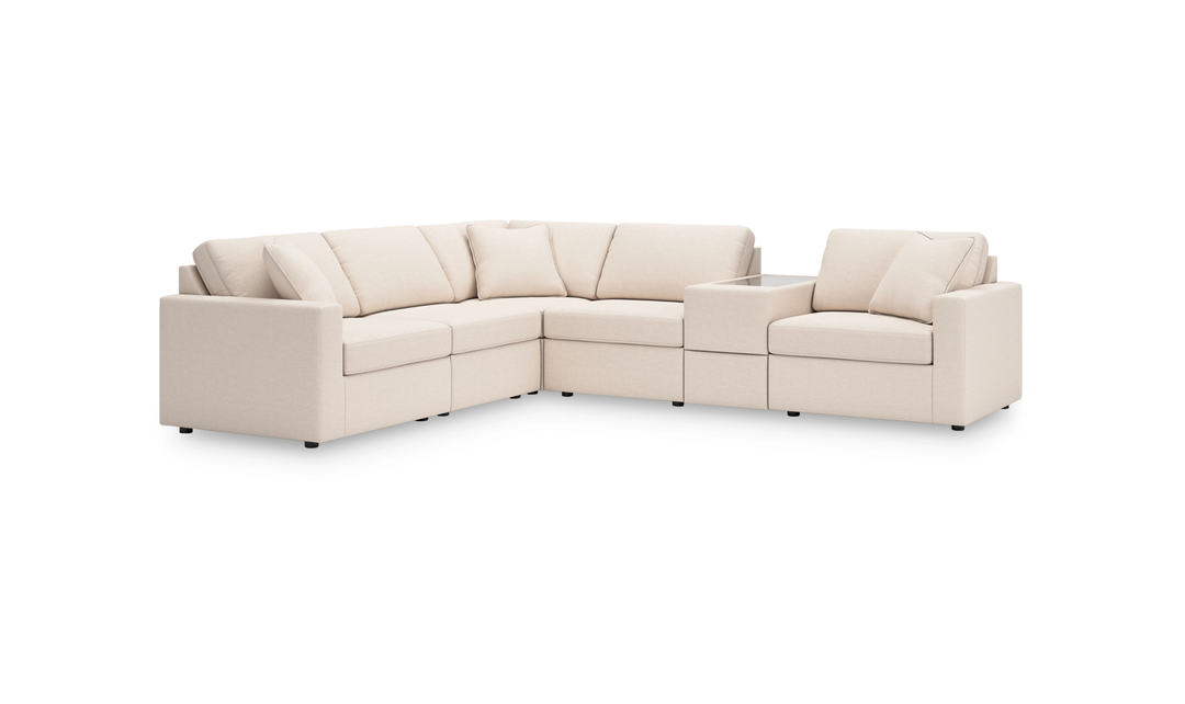 Modern Heritage Modmax 4-Seater Sectional with Storage Console-jennifer furniture
