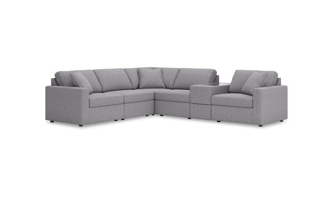 Modern Heritage Modmax 6-Piece Sectional with Storage Console