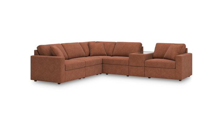 Modern Heritage Modmax 6-Piece Sectional with Storage Console