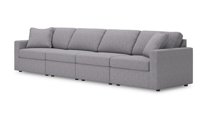 Modern Heritage Modmax Fabric Sectional Sofa with Throw pillows