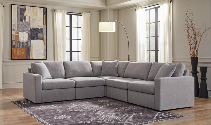 Modern Heritage Modmax Fabric Sectional Sofa with Throw pillows
