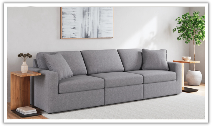 Modern Heritage Modmax Fabric Sectional Sofa with Throw pillows