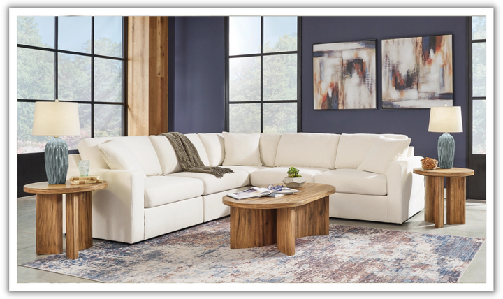 Modern Heritage Modmax Fabric Sectional Sofa with Throw pillows