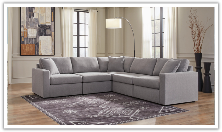 Modern Heritage Modmax Fabric Sectional Sofa with Throw pillows