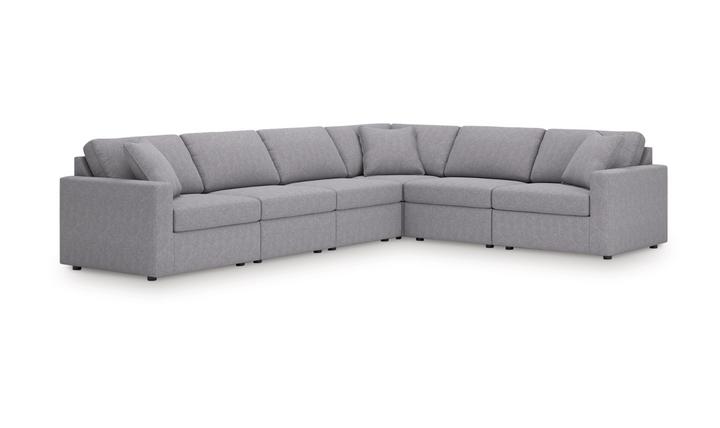 Modern Heritage Modmax Fabric Sectional Sofa with Throw pillows