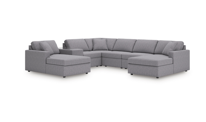 Modern Heritage Modmax Fabric Sectional Sofa with Throw pillows