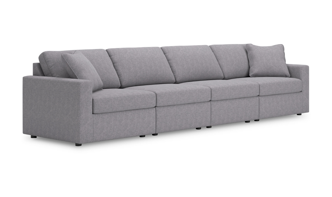Modern Heritage Modmax Fabric Sectional Sofa with Throw pillows