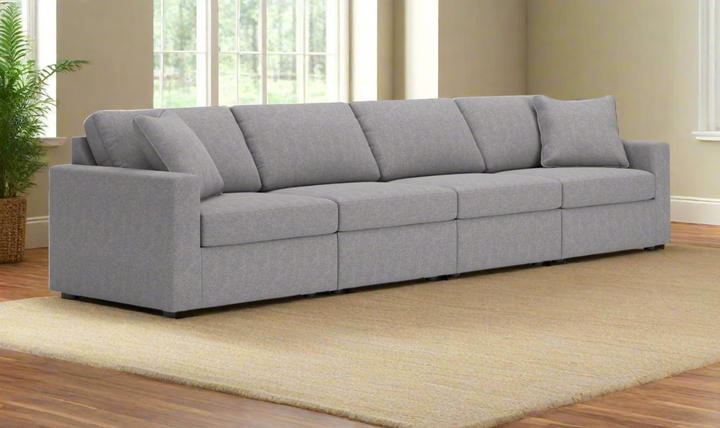 Modern Heritage Modmax Fabric Sectional Sofa with Throw pillows