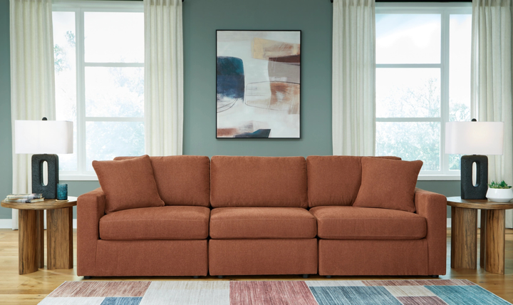 Modern Heritage Modmax Spice Fabric Upholstered Loveseat Sofa-jennifer furniture