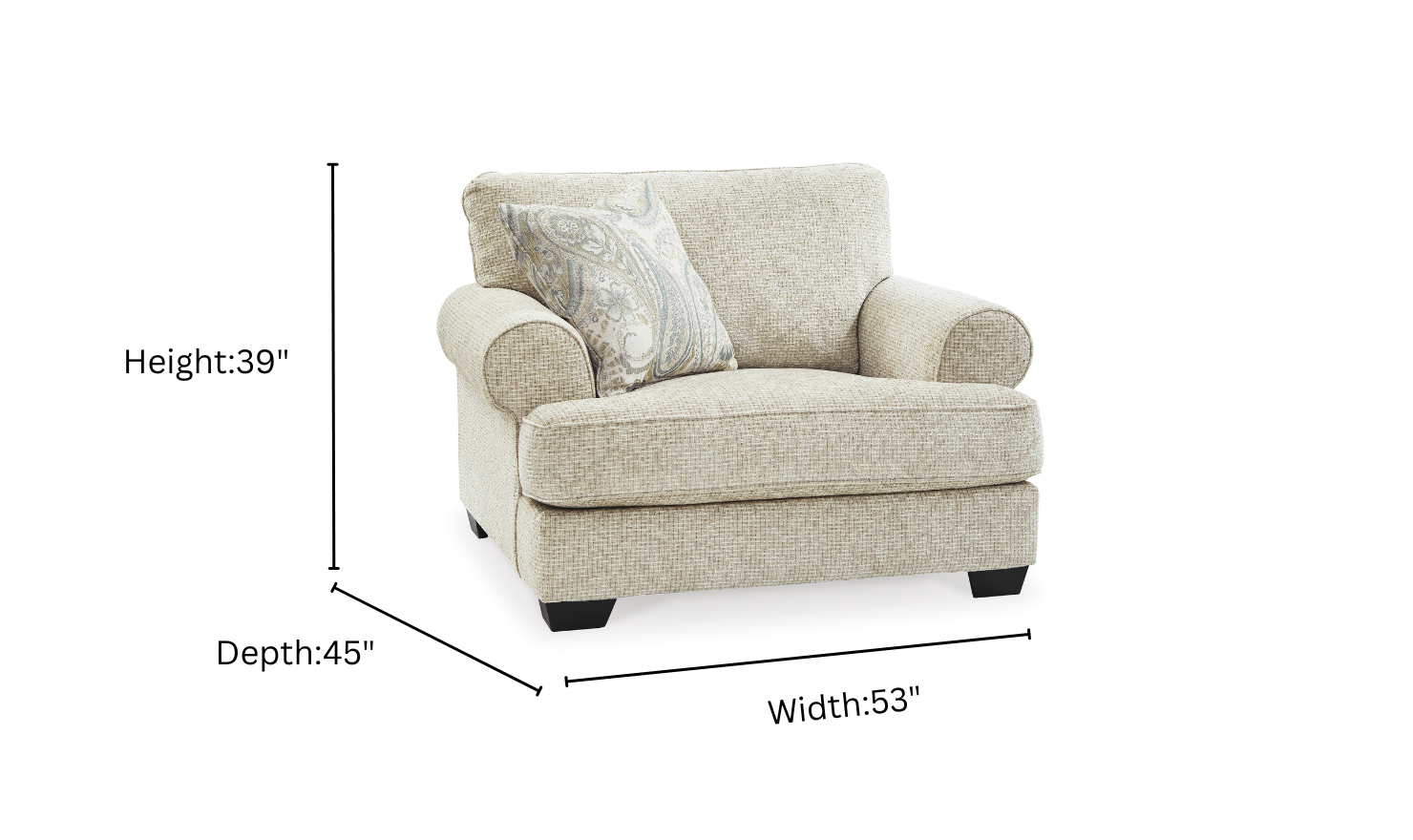 Modern Heritage Monaghan Sandstone Fabric Chair-Jennifer Furniture 