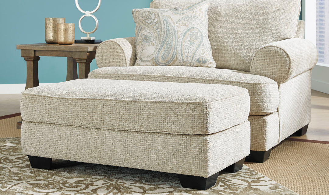 Modern Heritage Monaghan Sandstone Fabric Ottoman-Jennifer Furniture