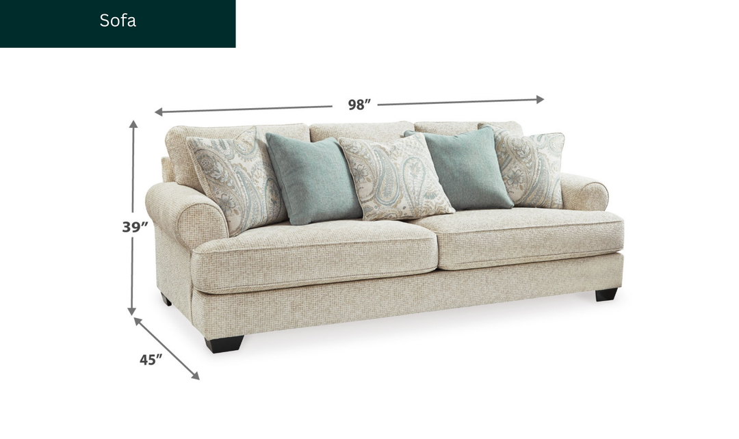 Modern Heritage Monaghan Sandstone Fabric Sofa