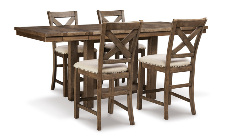 Ashley  Moriville Rectangular Dining Set in Brown-Jennifer Furniture
