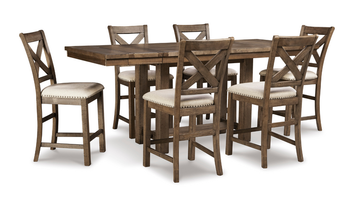 Ashley  Moriville Rectangular Dining Set in Brown-Jennifer Furniture