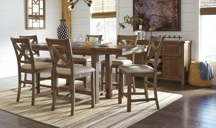 Ashley  Moriville Rectangular Dining Set in Brown-Jennifer Furniture