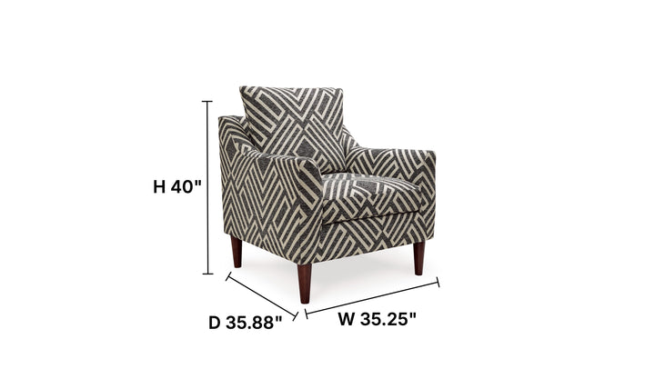 Modern Heritage Morrilton Nuvella Rectangular Accent Chair-Jennifer Furniture