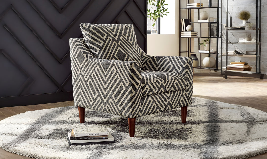 Modern Heritage Morrilton Nuvella Rectangular Accent Chair-Jennifer Furniture