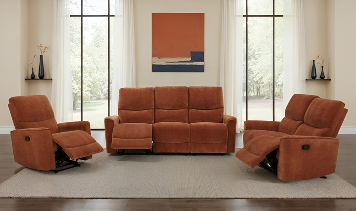 Navarro Chenille Fabric Manual Reclining Loveseat