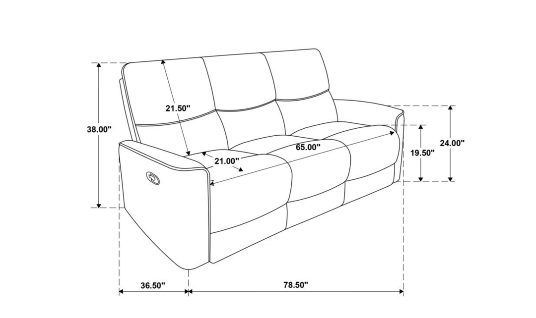 Modern Heritage Navarro Chenille Fabric Manual Reclining Sofa