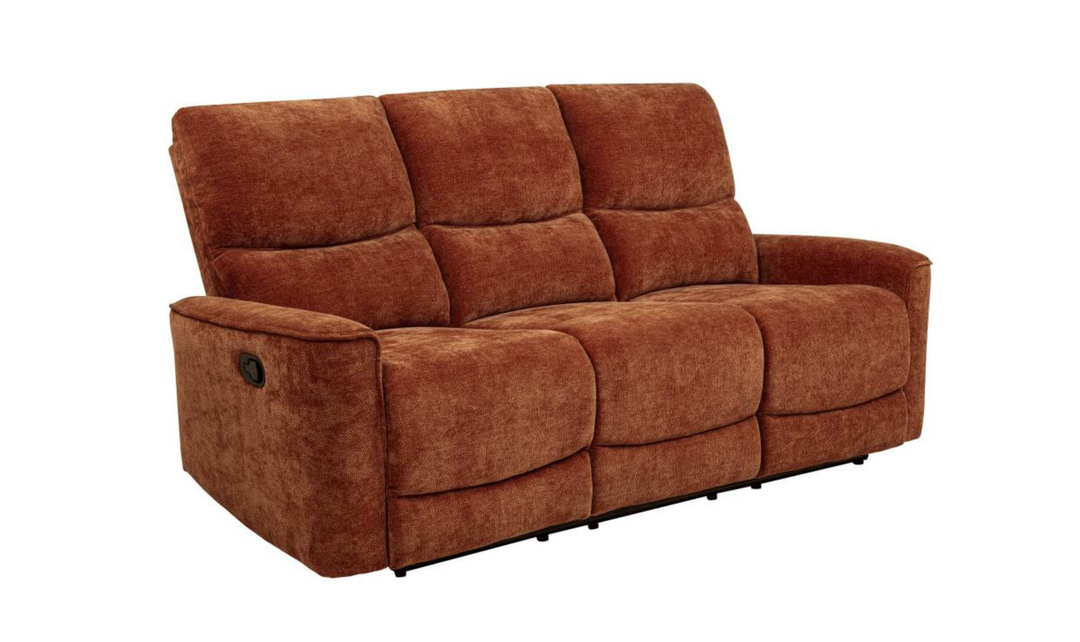 Modern Heritage Navarro Chenille Fabric Manual Reclining Sofa