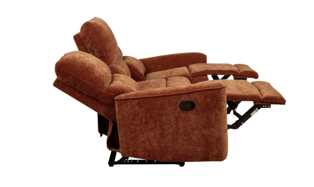 Modern Heritage Navarro Chenille Fabric Manual Reclining Sofa