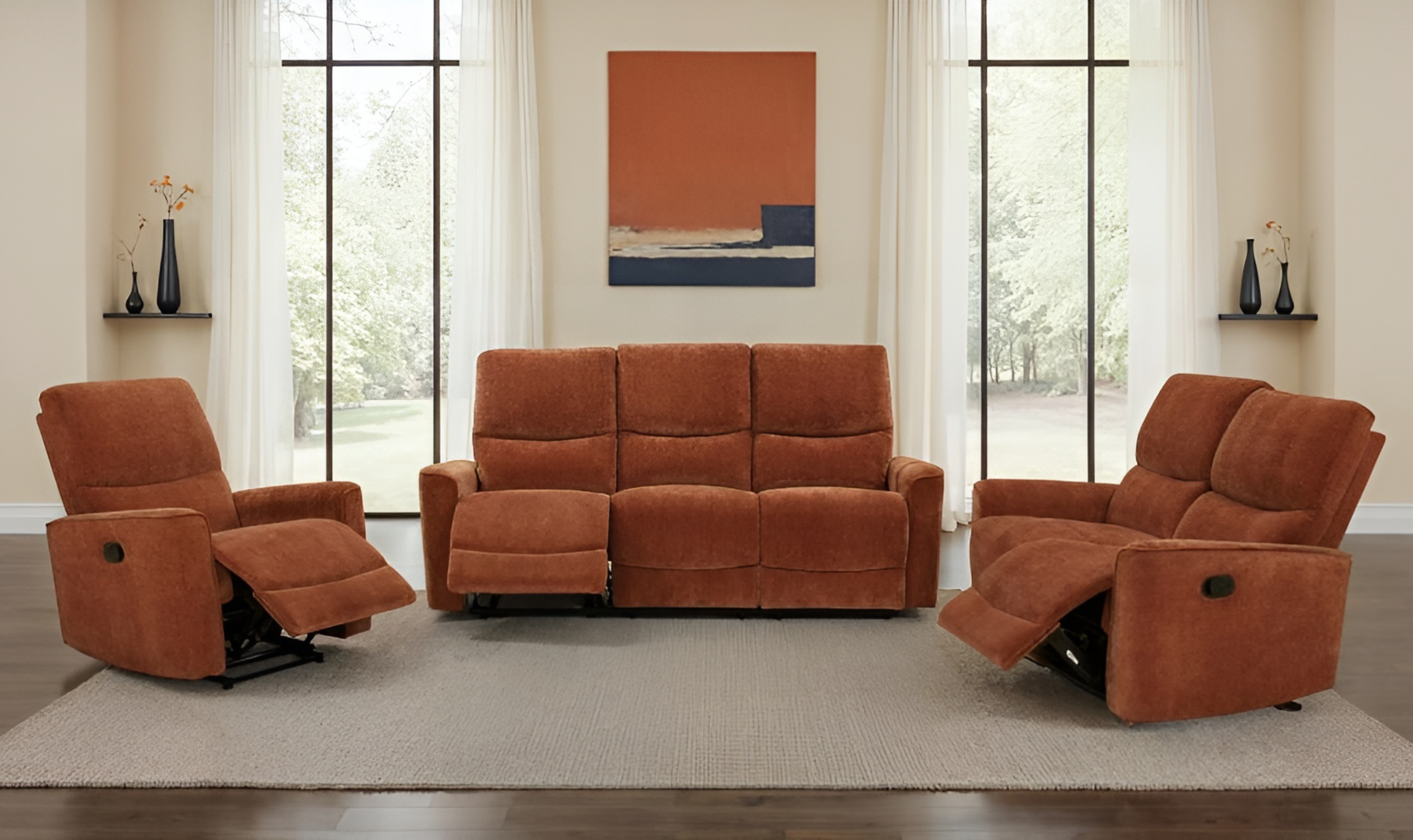 Navarro Fabric Motion Reclining Living Room Set