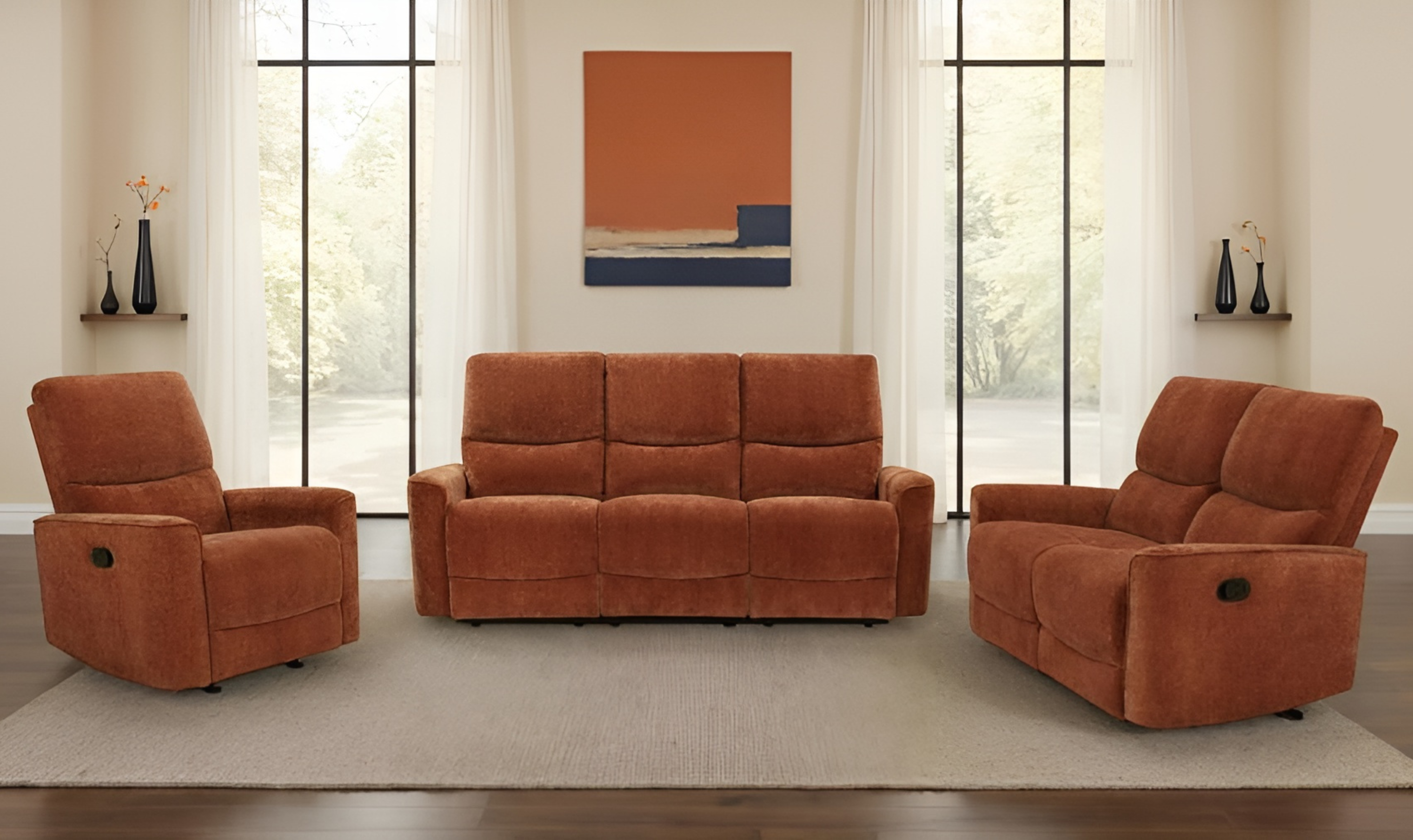 Navarro Fabric Motion Reclining Living Room Set