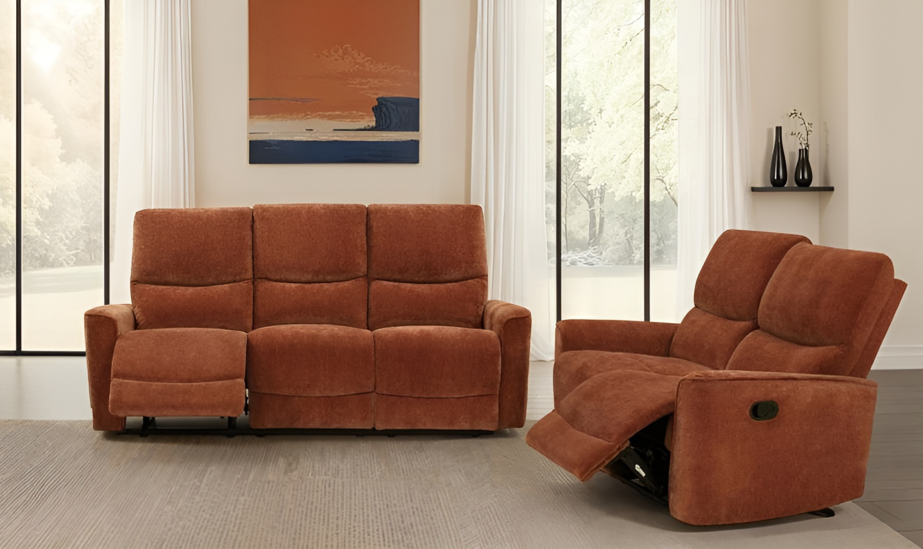 Navarro Fabric Motion Reclining Living Room Set