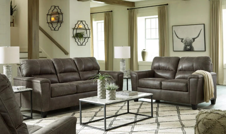 Modern Heritage Navi 3-Seater Faux Leather Sofa with Track Arms-Jennifer Furniture