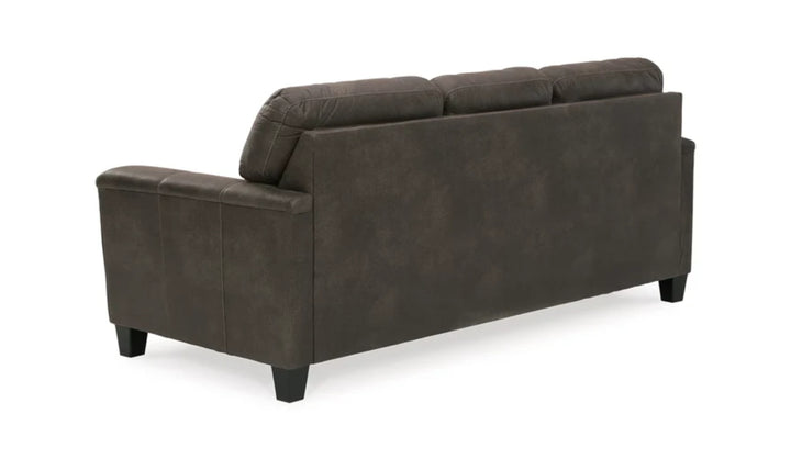 Modern Heritage Navi 3-Seater Faux Leather Sofa with Track Arms-Jennifer Furniture