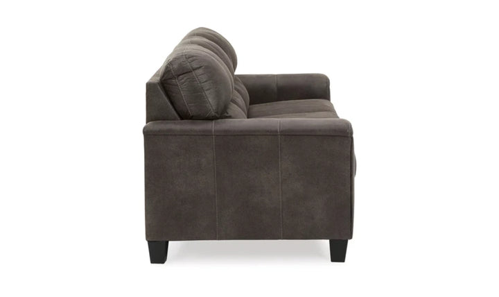 Modern Heritage Navi 3-Seater Faux Leather Sofa with Track Arms-Jennifer Furniture