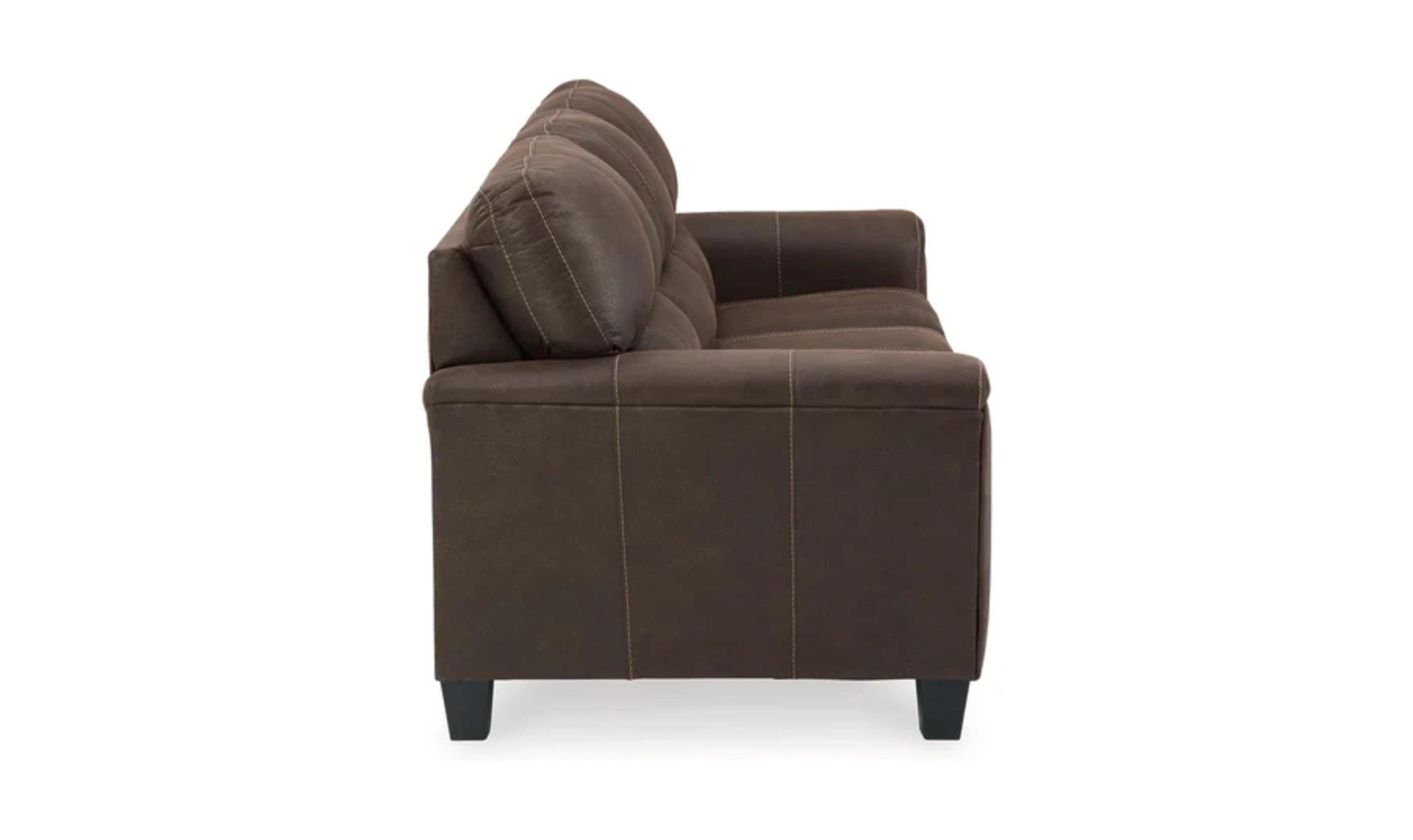 Modern Heritage Navi 3-Seater Faux Leather Sofa with Track Arms-Jennifer Furniture