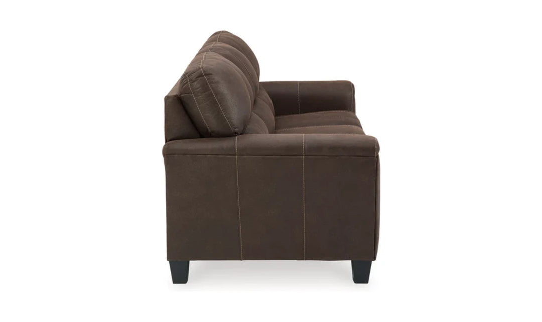 Modern Heritage Navi 3-Seater Faux Leather Sofa with Track Arms-Jennifer Furniture